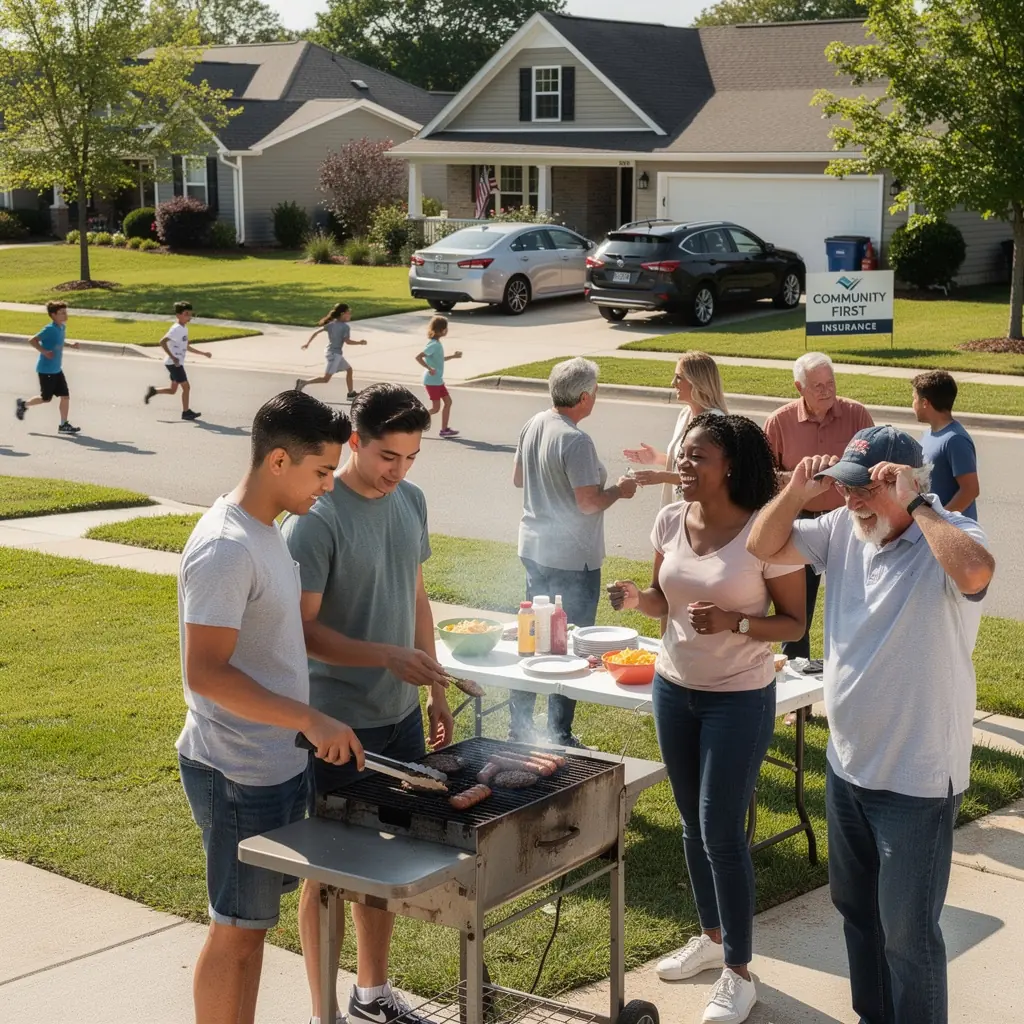 Rodzina podróżująca samochodem z uśmiechami na twarzach.