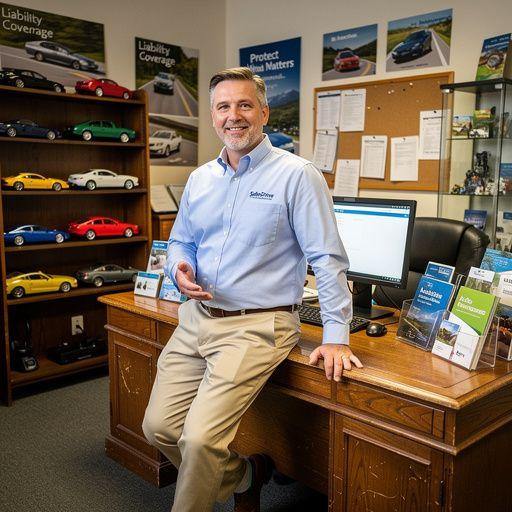 Zbliżenie na dokumenty ubezpieczeniowe leżące na stole.